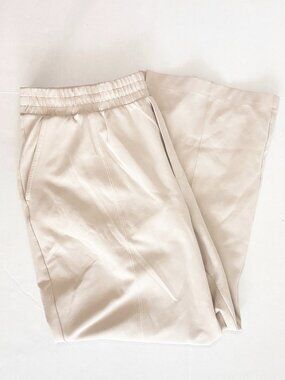 Old Navy High-Waisted Wide-Leg Fleece Sweatpants Lounge Wear - XXL - Light Beige